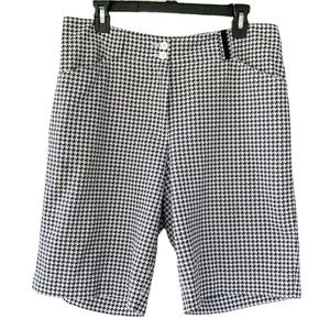 Nike Golf Houndstooth Athletic Fit Dry Bermuda Shorts Size 8